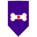 Pet and Dog Bandana Screen Printed, "Bone Shaped Flag Japan"