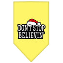 Christmas Pet and Dog Bandana Screen Printed, "Don't Stop Believin'"