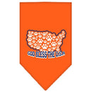 Pet and Dog Bandana Screen Printed, "God Bless The USA"