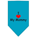Pet and Dog Bandana Screen Printed, "I Love My Mommy"