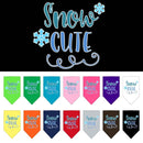 Christmas Pet and Dog Bandana Screen Printed, "Snow Cute"