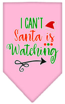 Christmas Pet and Dog Bandana Screen Printed, "I Can't, Santa Is Watching"