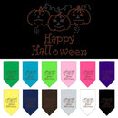 Halloween Pet and Dog Bandana Rhinestone, "Happy Halloween"