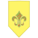 Christmas Pet and Dog Bandana Rhinestone, "Christmas Fleur De Lis"