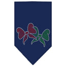 Christmas Pet and Dog Bandana Rhinestone, "Christmas Bows"