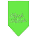 Pet and Dog Bandana Rhinestone, "Rich Bitch"