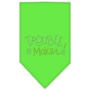 Pet and Dog Bandana Rhinestone, "Trouble Maker"