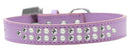 Dog, Puppy & Pet Fashion Collar, "Two Row Pearl And Clear Crystal Rimsets"