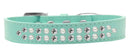 Dog, Puppy & Pet Fashion Collar, "Two Row Pearl And Clear Crystal Rimsets"