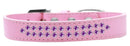 Dog, Puppy & Pet Fashion Collar, "Two Row Purple Crystal Rimsets"