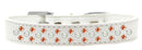 Dog, Puppy & Pet Fashion Collar, "Pearl and Orange Crystal Rimsets Sprinkles"