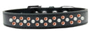 Dog, Puppy & Pet Fashion Collar, "Pearl and Orange Crystal Rimsets Sprinkles"