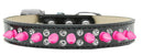 Dog, Puppy and Pet Ice Cream Collar, "Double Crystal & Bright Pink Spikes"