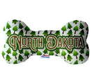 Pet & Dog Plush Bone Toys, "North Dakota State Options" (Available in different pattern options)