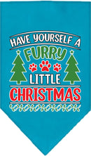 Christmas Pet and Dog Bandana Screen Printed, "Have Yourself A Furry Little Christmas"