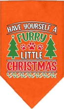 Christmas Pet and Dog Bandana Screen Printed, "Have Yourself A Furry Little Christmas"