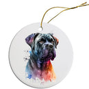Dog Breed Specific Round Christmas Ornament, "Cane Corso"