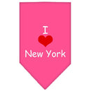 Pet and Dog Bandana Screen Printed, "I Heart NY"