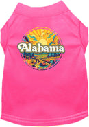 Pet Dog & Cat Screen Printed Shirt, "Alabama Trippy Peaks"