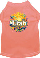 Pet Dog & Cat Screen Printed Shirt, "Utah Trippy Peaks"