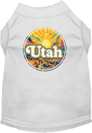 Pet Dog & Cat Screen Printed Shirt, "Utah Trippy Peaks"