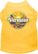 Pet Dog & Cat Screen Printed Shirt, "Vermont Trippy Peaks"