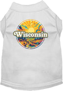Pet Dog & Cat Screen Printed Shirt, "Wisconsin Trippy Peaks"