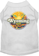 Pet Dog & Cat Screen Printed Shirt, "Wyoming Trippy Peaks"