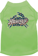Pet Dog & Cat Screen Printed Shirt for Medium to Large Pets (Sizes 2XL-6XL), "Hawaii Retro Crabs"