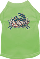 Pet Dog & Cat Screen Printed Shirt for Medium to Large Pets (Sizes 2XL-6XL), "Oregon Retro Crabs"