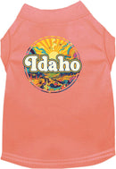 Pet Dog & Cat Screen Printed Shirt, "Idaho Trippy Peaks"