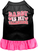 Pet Dog & Cat Screen Printed Dress "Daddy Is My Valentine"