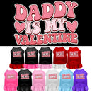 Pet Dog & Cat Screen Printed Dress "Daddy Is My Valentine"