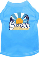 Pet Dog & Cat Screen Printed Shirt for Small to Medium Pets (Sizes XS-XL), "Georgia Coast"