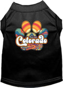Pet Dog & Cat Screen Printed Shirt for Medium to Large Pets (Sizes 2XL-6XL), "Colorado Groovy Summit"