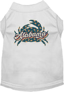 Pet Dog & Cat Screen Printed Shirt for Medium to Large Pets (Sizes 2XL-6XL), "Alabama Retro Crabs"
