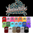 Pet Dog & Cat Screen Printed Shirt for Medium to Large Pets (Sizes 2XL-6XL), "Delaware Retro Crabs"