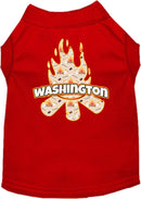 Pet Dog & Cat Screen Printed Shirt for Medium to Large Pets (Sizes 2XL-6XL), "Washington Around The Campfire"