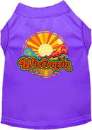 Pet Dog & Cat Screen Printed Shirt for Small to Medium Pets (Sizes XS-XL), "Wisconsin Mellow Mountain"