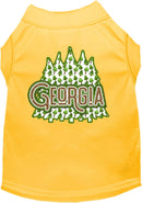 Pet Dog & Cat Screen Printed Shirt for Medium to Large Pets (Sizes 2XL-6XL), "Georgia Woodland Trees"