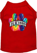 Pet Dog & Cat Screen Printed Shirt for Small to Medium Pets (Sizes XS-XL), "New Mexico Bright Tie Dye"