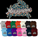 Pet Dog & Cat Screen Printed Hoodie for Small to Medium Pets (Sizes XS-XL), "Mississippi Retro Crabs"
