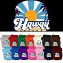 Pet Dog & Cat Screen Printed Hoodie for Small to Medium Pets (Sizes XS-XL), "Hawaii Coast"