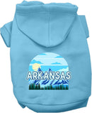 Pet Dog & Cat Screen Printed Hoodie for Small to Medium Pets (Sizes XS-XL), "Arkansas Trailblazer"