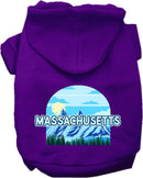 Pet Dog & Cat Screen Printed Hoodie for Small to Medium Pets (Sizes XS-XL), "Massachusetts Trailblazer"