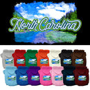 Pet Dog & Cat Screen Printed Hoodie for Small to Medium Pets (Sizes XS-XL), "North Carolina Summer"