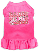 Pet Dog & Cat Screen Printed Dress "Daddy Is My Valentine"