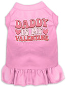 Pet Dog & Cat Screen Printed Dress "Daddy Is My Valentine"