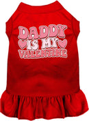 Pet Dog & Cat Screen Printed Dress "Daddy Is My Valentine"