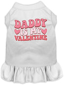 Pet Dog & Cat Screen Printed Dress "Daddy Is My Valentine"